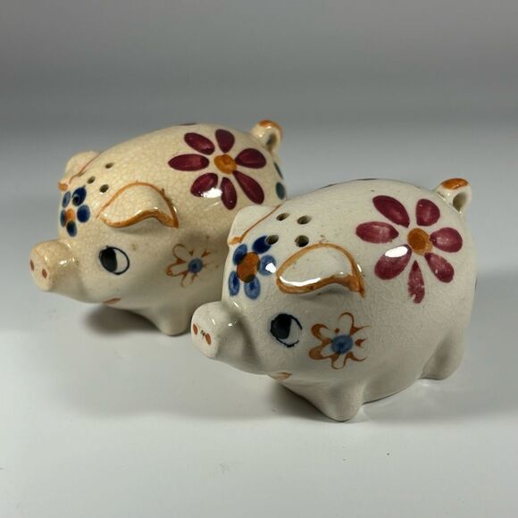 Set Of Vintage Pig Salt And Pepper Shakers Japan Idlewild Park - Picture 1 of 5
